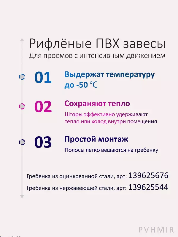 ПВХ завеса морозостойкая рифленая 2x200